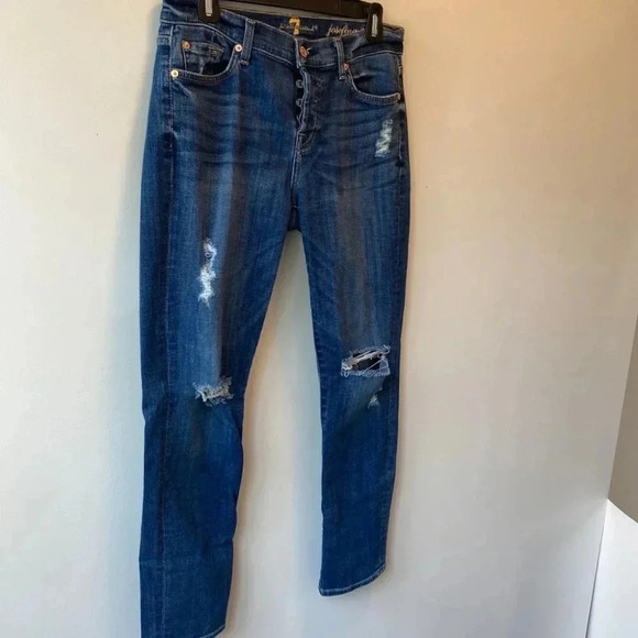 7 For All Mankind Josefina Skinny Boyfriend Jeans - Picture 8 of 14